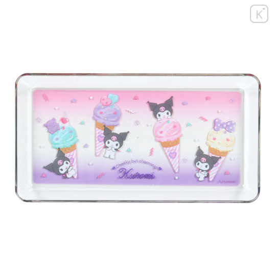 Japan Sanrio Original Clear Pen Tray - Kuromi / Ice Party - 2