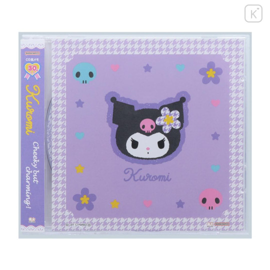 Japan Sanrio Memo Pad CD Style - Kuromi / Y2k Houndstooth - 1