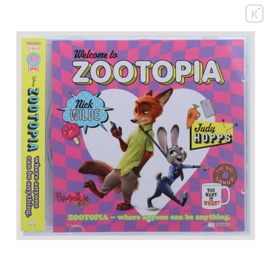 Japan Disney Memo Pad CD Style - Zootopia / Y2k Houndstooth - 1