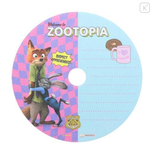 Japan Disney Memo Pad CD Style - Zootopia / Y2k Houndstooth - 4