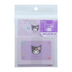 Japan Sanrio Mini Letter Set - Kuromi / Y2k Houndstooth