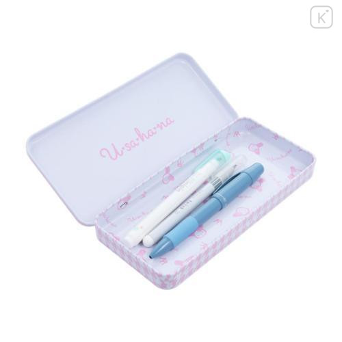 Japan Sanrio Tin Pen Case - Usahana / Y2k Houndstooth - 4