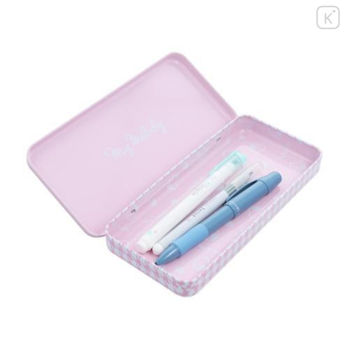 Japan Sanrio Tin Pen Case - My Melody / Y2k Houndstooth - 4