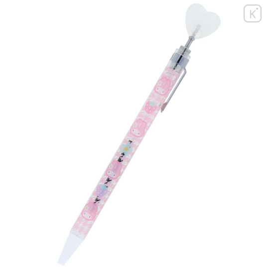 Japan Sanrio Heart Mascot Ballpoint Pen - My Melody / Y2k Houndstooth - 1