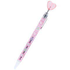 Japan Sanrio Heart Mascot Ballpoint Pen - Hello Kitty / Y2k Houndstooth