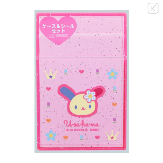 Japan Sanrio Sticker Set with Case - Usahana / Y2k Houndstooth - 1