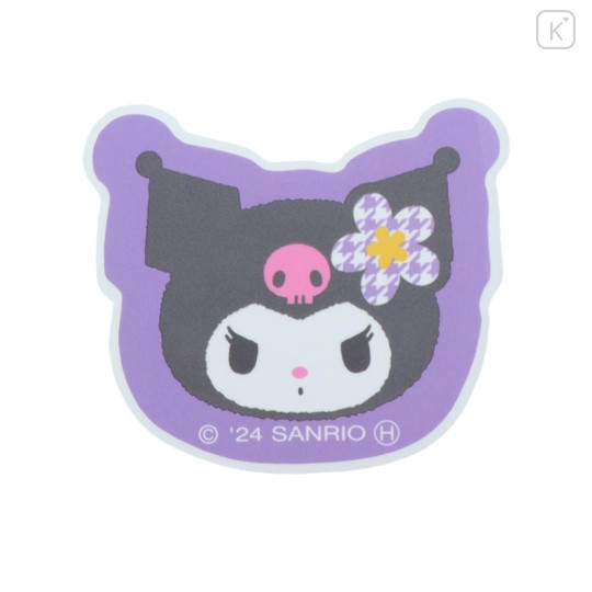 Japan Sanrio Sticker Set with Case - Kuromi / Y2k Houndstooth - 3