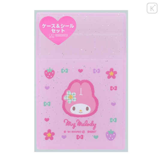 Japan Sanrio Sticker Set with Case - My Melody / Y2k Houndstooth - 1