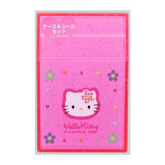 Japan Sanrio Sticker Set with Case - Hello Kitty / Y2k Houndstooth