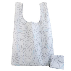 Japan Miffy Eco Shopping Bag - Face / Light Grey