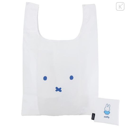 Japan Miffy Eco Shopping Bag - Face / White & Blue - 1