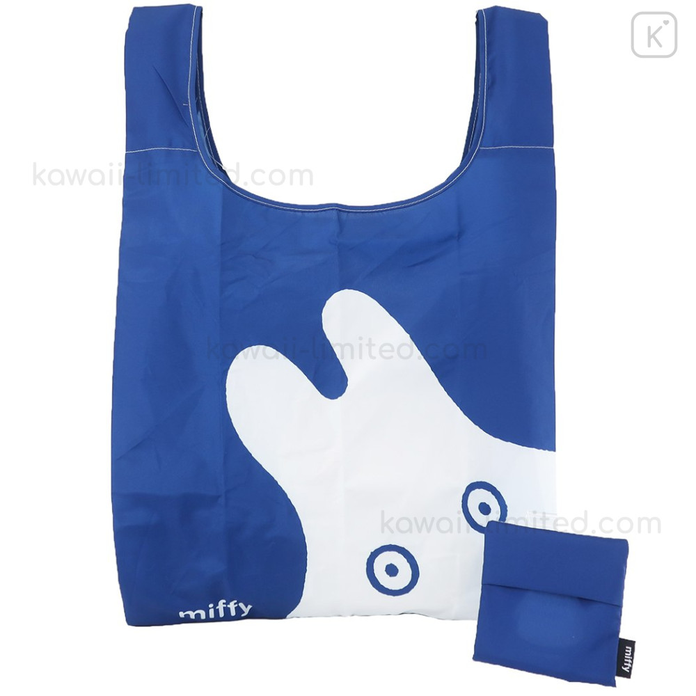 Japan Miffy Eco Shopping Bag Ghost / White & Blue Kawaii Limited