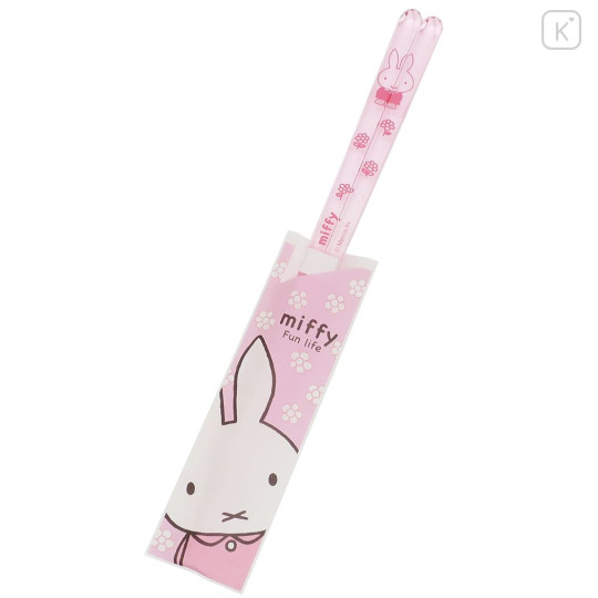 Japan Miffy Clear Chopsticks 23cm - Pink - 1