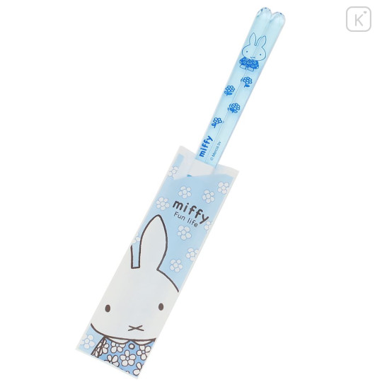 Japan Miffy Clear Chopsticks 23cm - Blue - 1