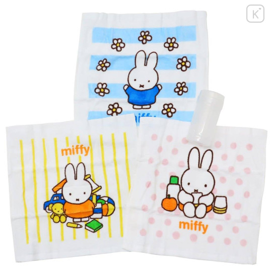 Japan Miffy Jacquard Towel Handkerchief Set With Case - Happy Life - 1