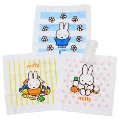 Japan Miffy Jacquard Towel Handkerchief Set With Case - Happy Life