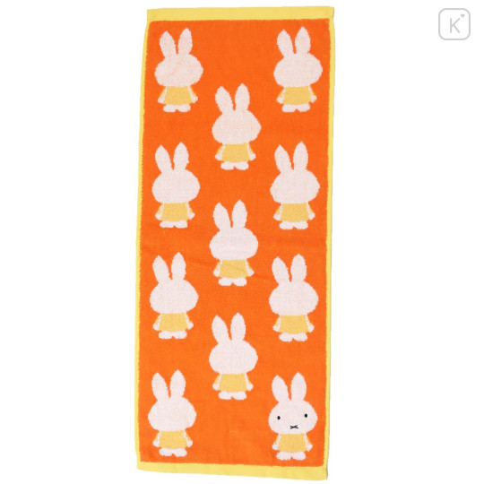 Japan Miffy Jacquard Long Towel - Orange - 1