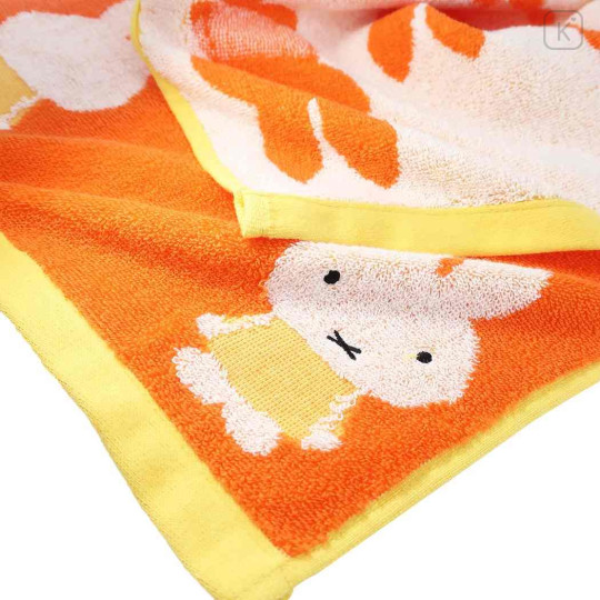 Japan Miffy Jacquard Long Towel - Orange - 2