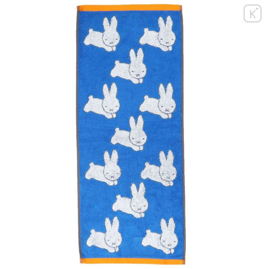 Japan Miffy Jacquard Long Towel - Blue - 1