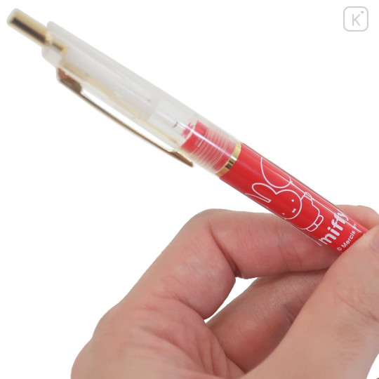 Japan Miffy Gold Clip Ball Pen - White & Red - 2