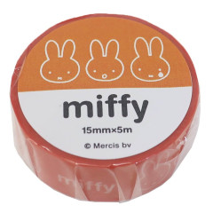 Japan Miffy Washi Masking Tape - Face / Orange