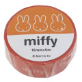 Japan Miffy Washi Masking Tape - Face / Orange - 1