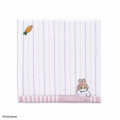 Japan Mofusand Embroidered Mini Towel - Cat / Rabbit Stripe Pink - 1