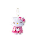 Japan Sanrio Mascot Holder - Hello Kitty : Sakura Kimono Pink ＆ Yellow - 1