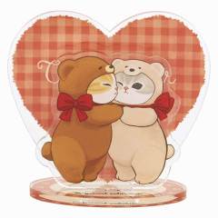 Japan Mofusand Exhibition Layer Acrylic Stand - Cat / Bear Hug