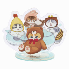 Japan Mofusand Exhibition Layer Acrylic Stand - Cat / Bear Hug Group