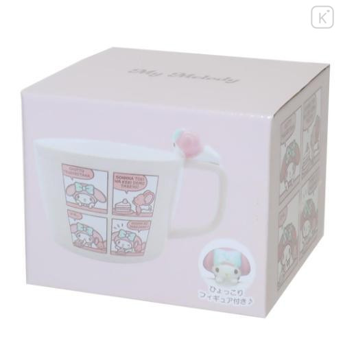 Japan Sanrio Soup Mug with Nokkari Figure - My Melody / Comics - 4