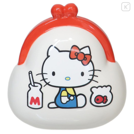 Japan Sanrio Ceramic Piggy Bank - Hello Kitty / Purse - 1