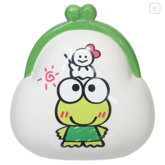 Japan Sanrio Ceramic Piggy Bank - Keroppi / Purse - 1