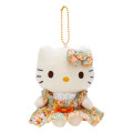 Japan Sanrio Liberty Fabrics Mascot Holder - Hello Kitty : Yellow - 1