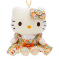 Japan Sanrio Liberty Fabrics Mascot Holder - Hello Kitty : Yellow - 2