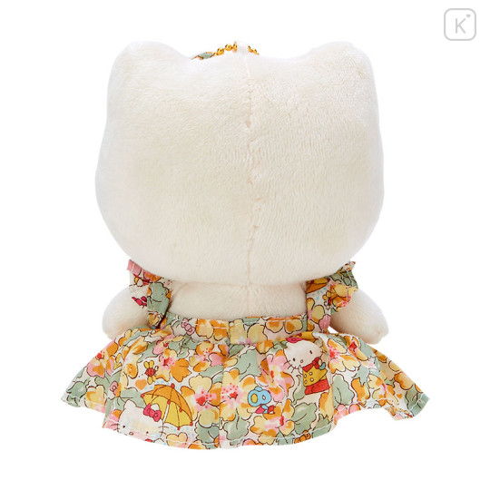 Japan Sanrio Liberty Fabrics Mascot Holder - Hello Kitty : Yellow - 3