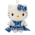 Japan Sanrio Liberty Fabrics Mascot Holder - Hello Kitty / Blue - 2