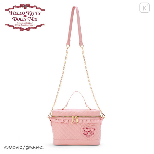 Japan Sanrio Dolly Mix Vanity Shoulder Bag - Hello Kitty & Hello Mimmy - 1