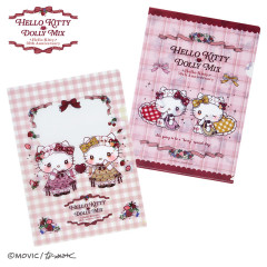 Japan Sanrio Dolly Mix A4 Clear File 2pcs Set - Hello Kitty & Hello Mimmy