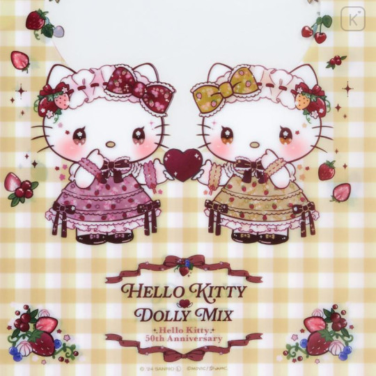 Japan Sanrio Dolly Mix A4 Clear File 2pcs Set - Hello Kitty & Hello Mimmy - 4