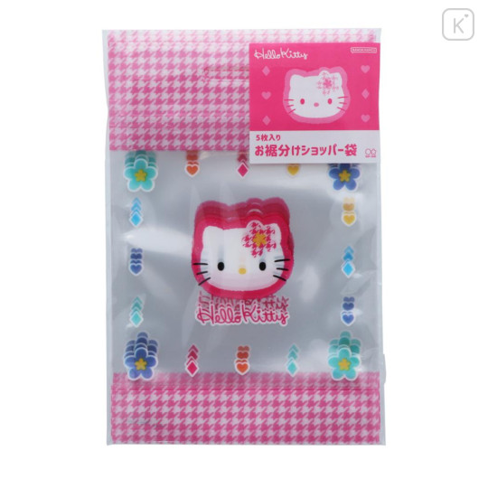 Japan Sanrio Gift Shopper Bag 5pcs - Hello Kitty / Y2k Houndstooth - 3