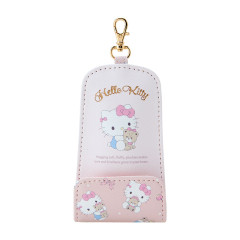 Japan Sanrio Key Case with Reel - Hello Kitty / Hugging Soft