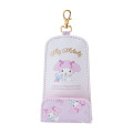 Japan Sanrio Key Case with Reel - My Melody / Hugging Soft - 1