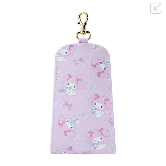 Japan Sanrio Key Case with Reel - My Melody / Hugging Soft - 2