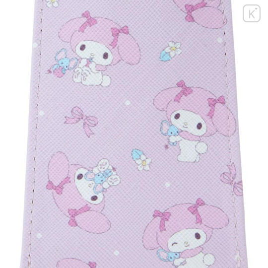 Japan Sanrio Key Case with Reel - My Melody / Hugging Soft - 4