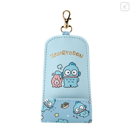 Japan Sanrio Key Case with Reel - Hangyodon / Hugging Soft - 1