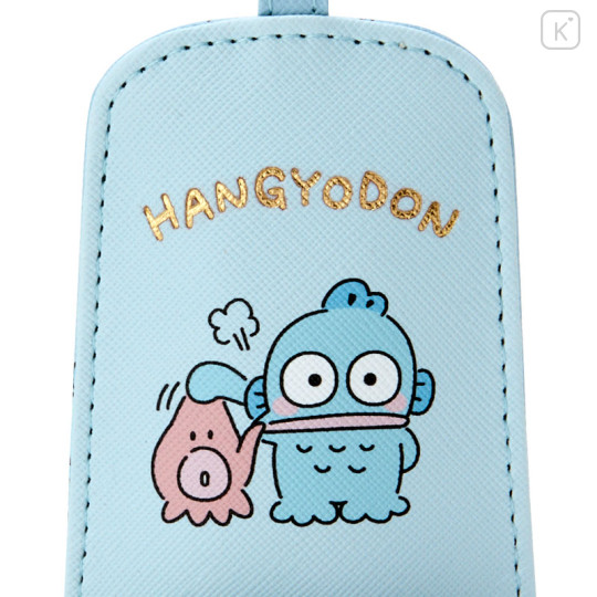 Japan Sanrio Key Case with Reel - Hangyodon / Hugging Soft - 3