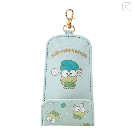 Japan Sanrio Key Case with Reel - Keroppi / Hugging Soft - 1