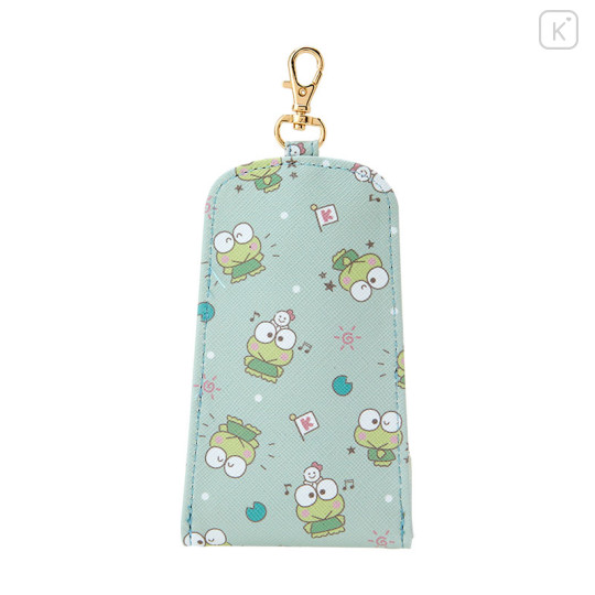 Japan Sanrio Key Case with Reel - Keroppi / Hugging Soft - 2