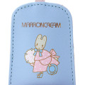 Japan Sanrio Key Case with Reel - Marron Cream / Hugging Soft - 3